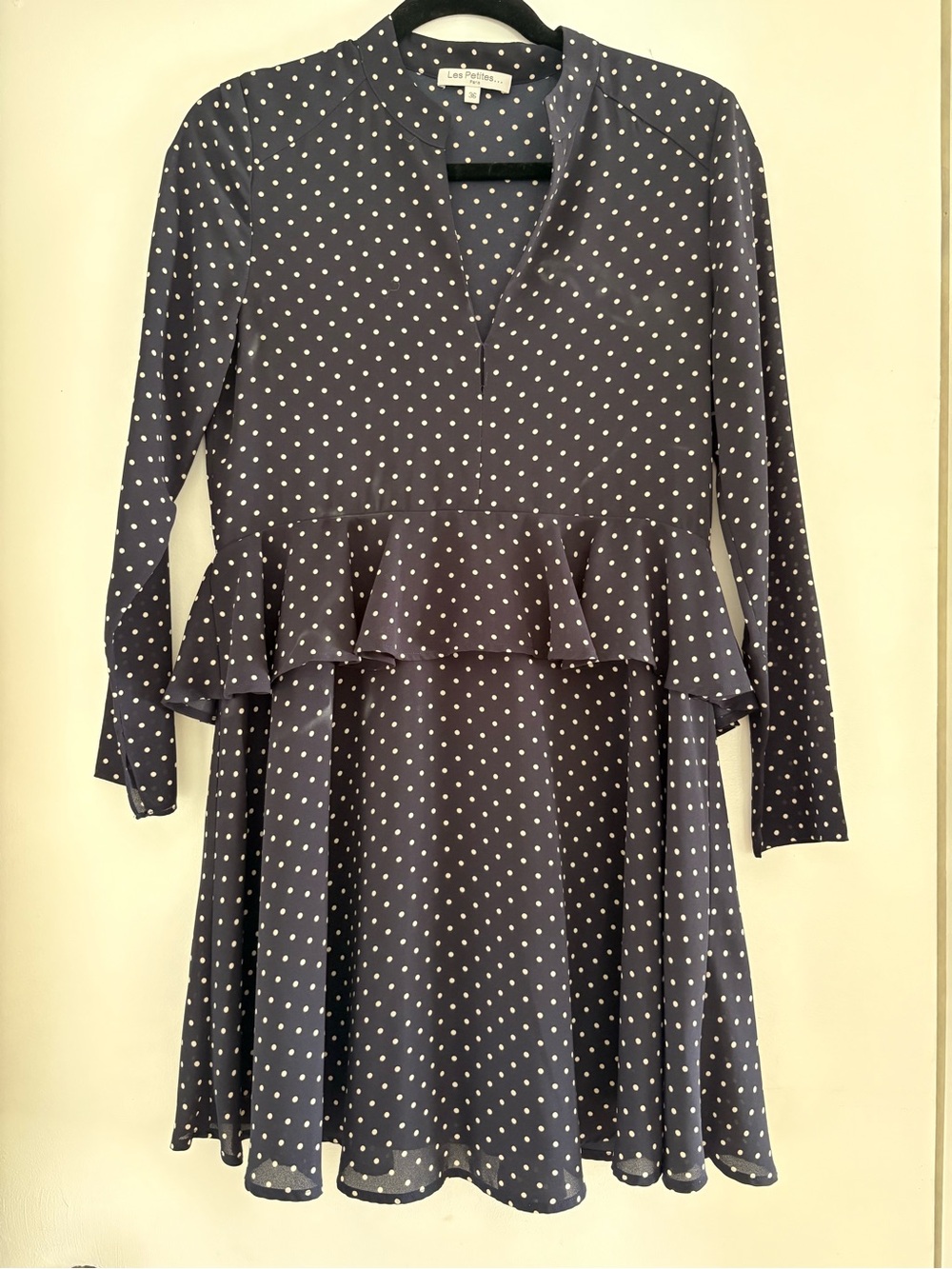 Les Petites Paris Navy Polka Dot Dress